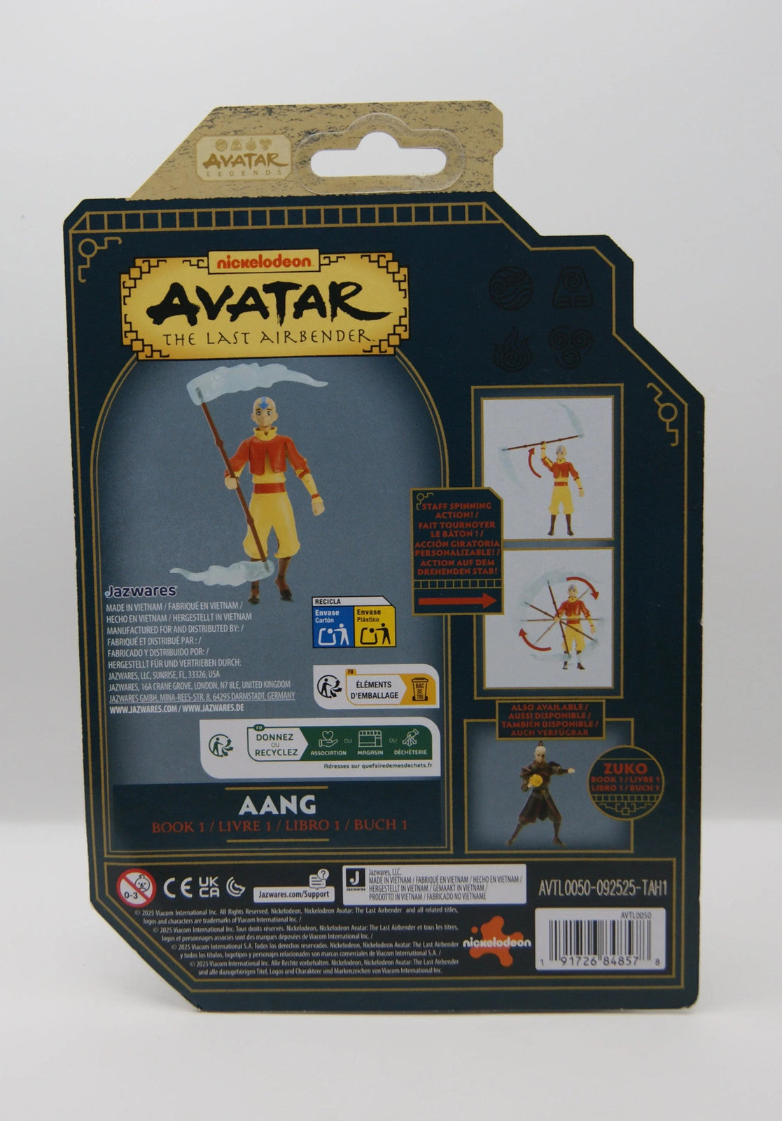 Jazwares Avatar The Last Airbender Aang Book 1 Actionfigur 11,4 cm AVTL0050 OVP