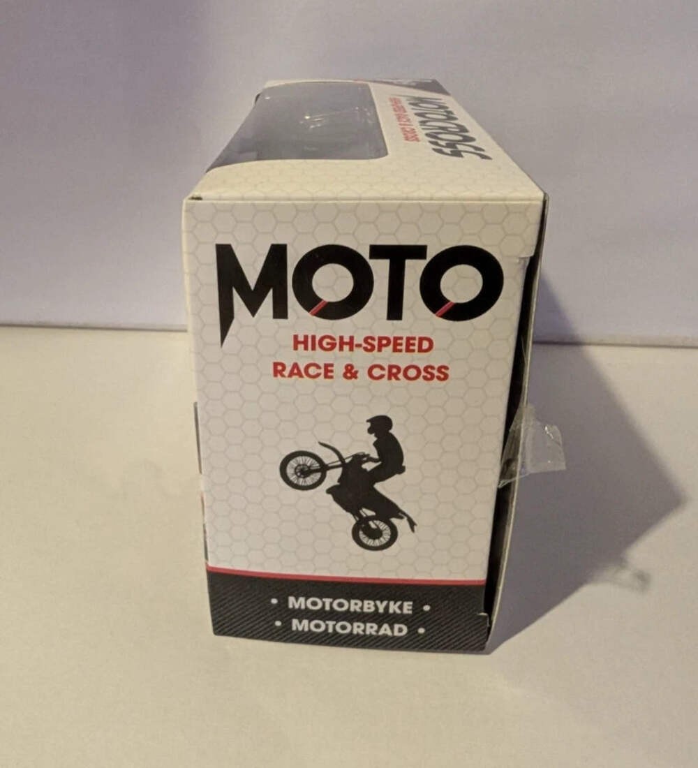 Motocross Motorrad Spielzeug – Blau – Mit Federung & Ständer – Neu OVP