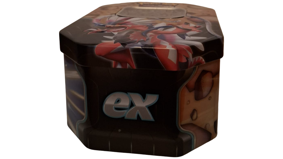 Pokémon Koraidon Tin Box gefüllt – 25 Karten inkl. 5 Holo/Reverse + Schlüsselanh
