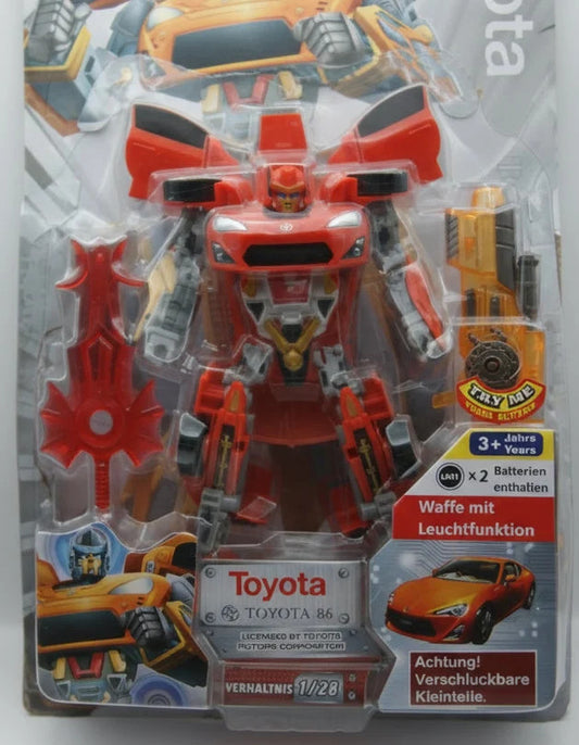 ACCO Toyota 86 Transforming Action Robot 1:28 Rot mit Lichtfunktion OVP