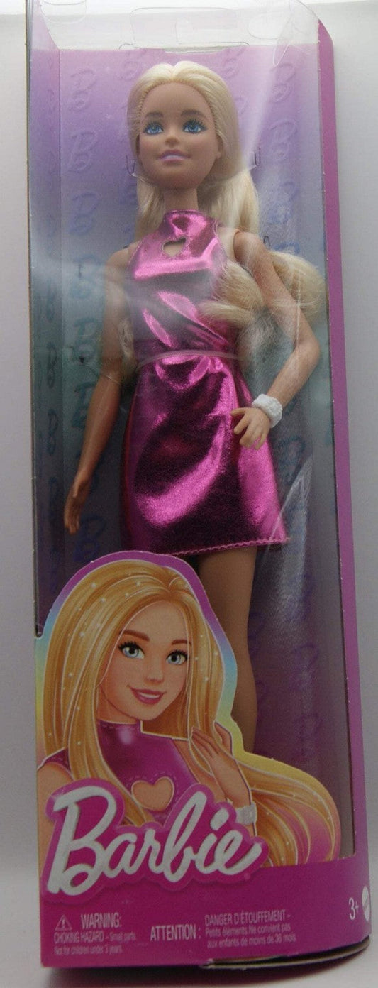 Barbie Fashionistas #230 Puppe blond Metallic Pink Kleid Herz HYT88 OVP