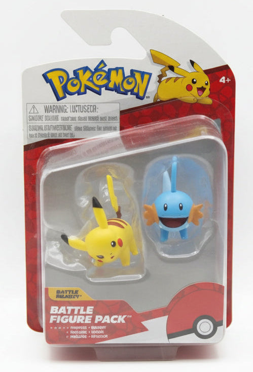 Pokémon Pikachu & Hydropi Mudkip Battle Figure Pack Jazwares 2 Figuren OVP