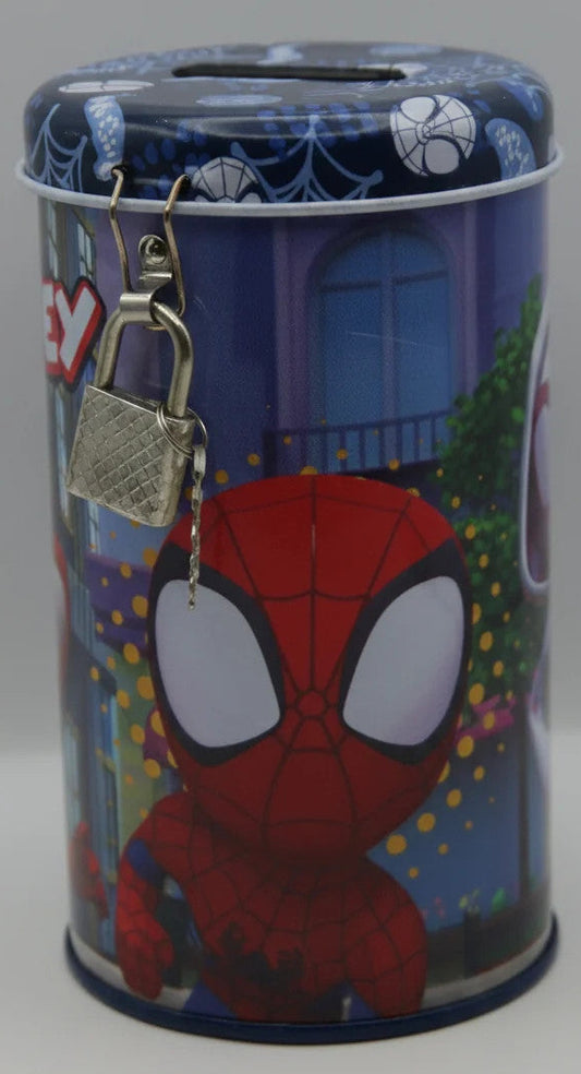 Spider-Man Spardose Metall Blech mit Schloss & Schlüssel Marvel Comic Sparbüchse