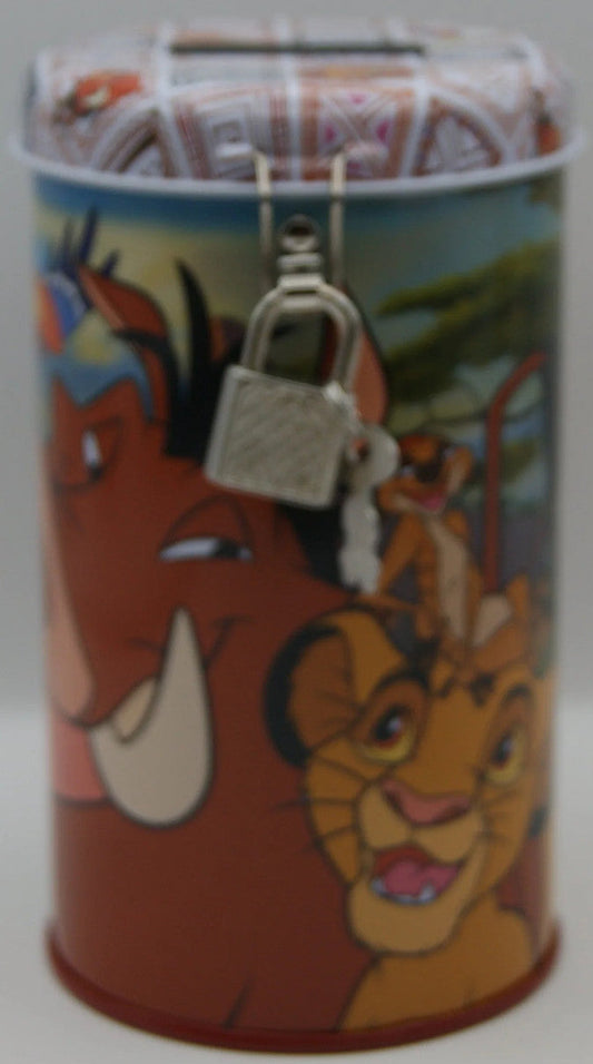 Disney König der Löwen Spardose Metall Blech Simba Mufasa Schloss Schlüssel