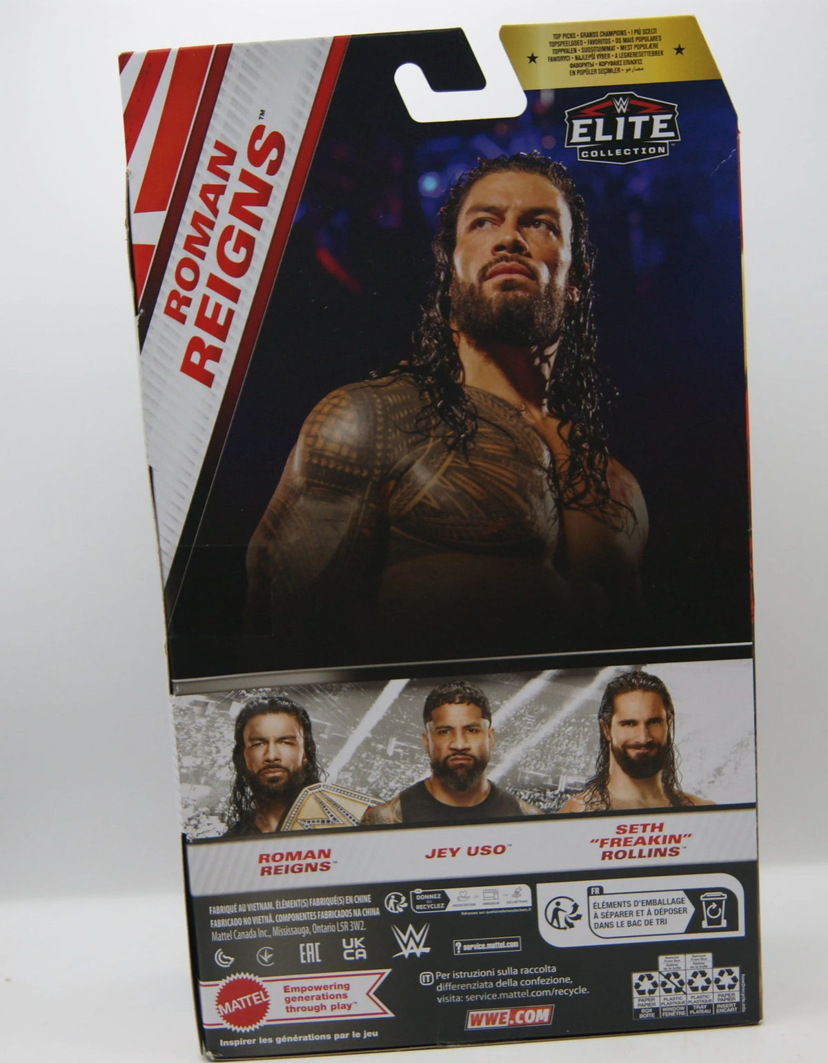 Mattel WWE Elite Collection 2024 Roman Reigns Figur mit Championship Belt OVP