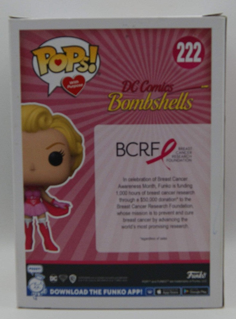 Funko Pop! DC Bombshells Supergirl #222 Breast Cancer Awareness BCRF OVP