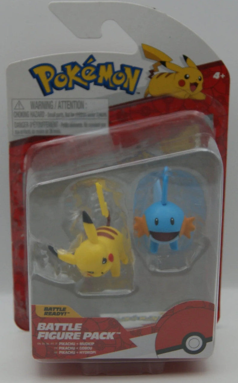 Pokémon Pikachu & Hydropi Mudkip Battle Figure Pack Jazwares 2 Figuren OVP