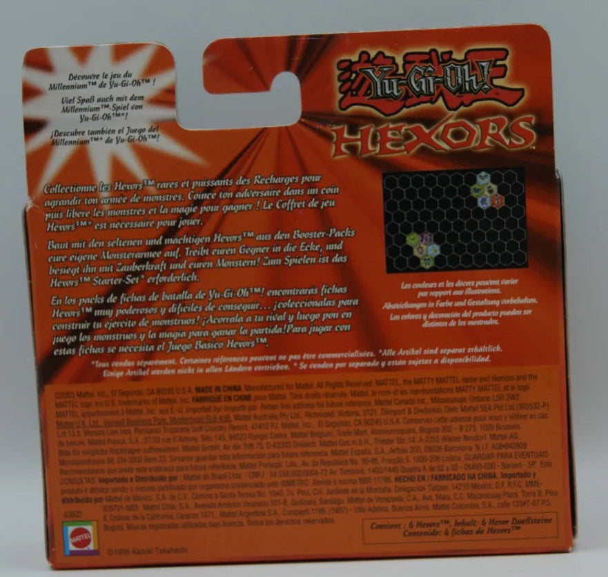 Yu-Gi-Oh! Hexors Booster Pack Mattel 2003 mit 4 Duellsteinen OVP