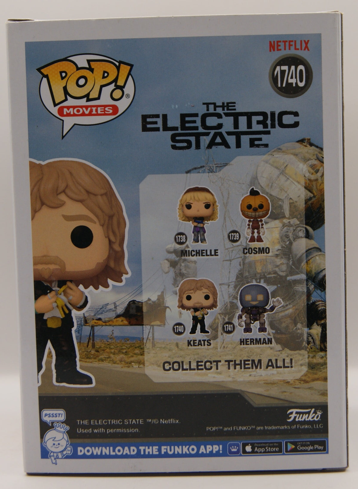 Funko Pop! Movies The Electric State Keats #1740 Netflix Vinyl Figur OVP