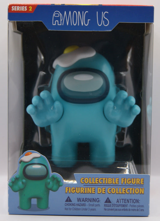 Among Us Series 2 Cyan Crewmate mit Spiegelei-Hut – Toikido Sammelfigur OVP