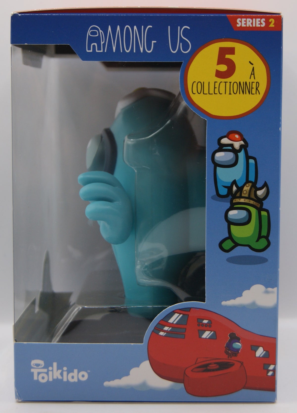 Among Us Series 2 Cyan Crewmate mit Spiegelei-Hut – Toikido Sammelfigur OVP