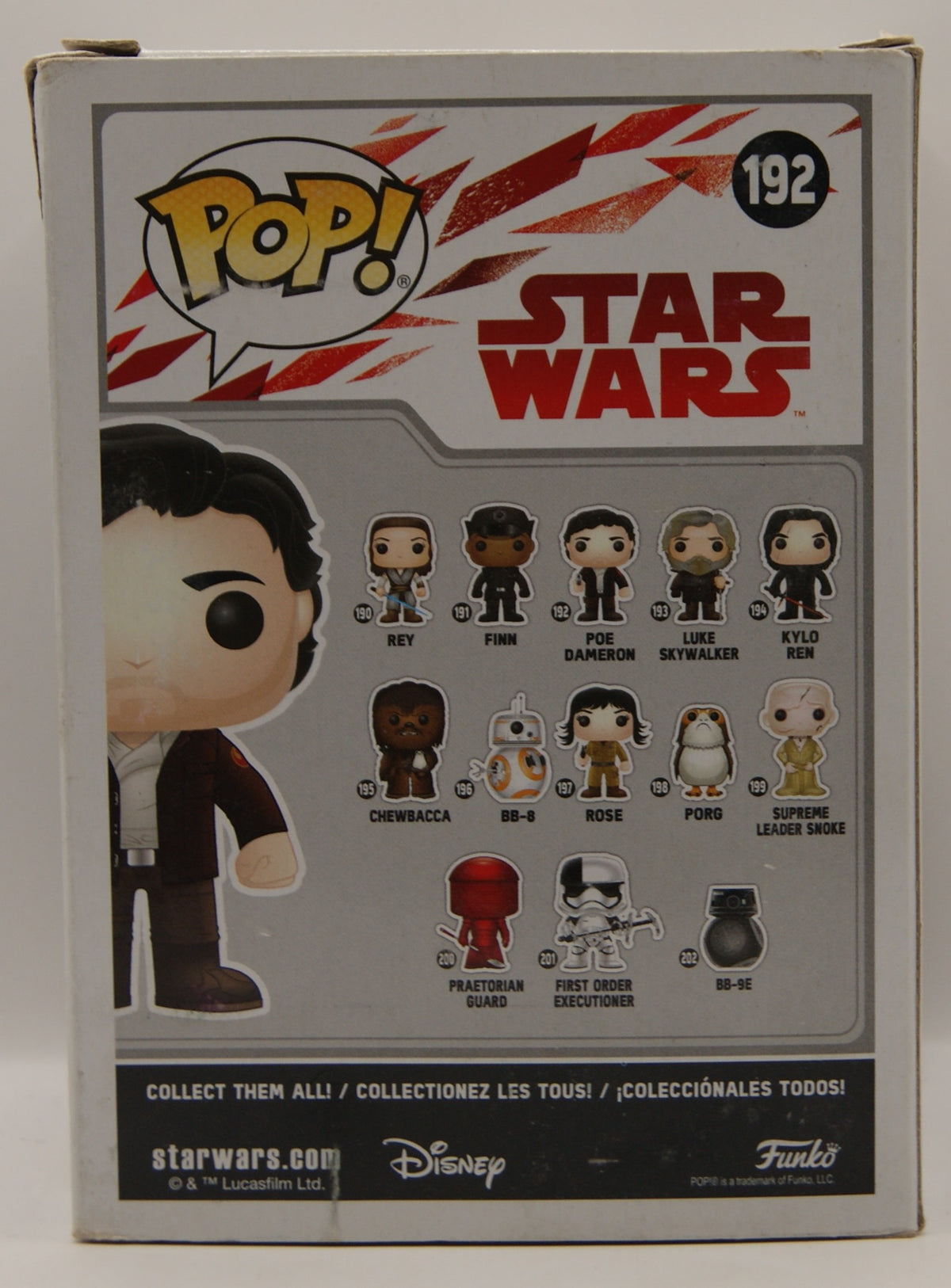 Funko Pop! Star Wars – Poe Dameron #192 – The Last Jedi