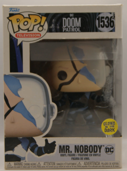 Funko Pop! Television DC Doom Patrol Mr. Nobody #1536 Glow in the Dark GITD OVP