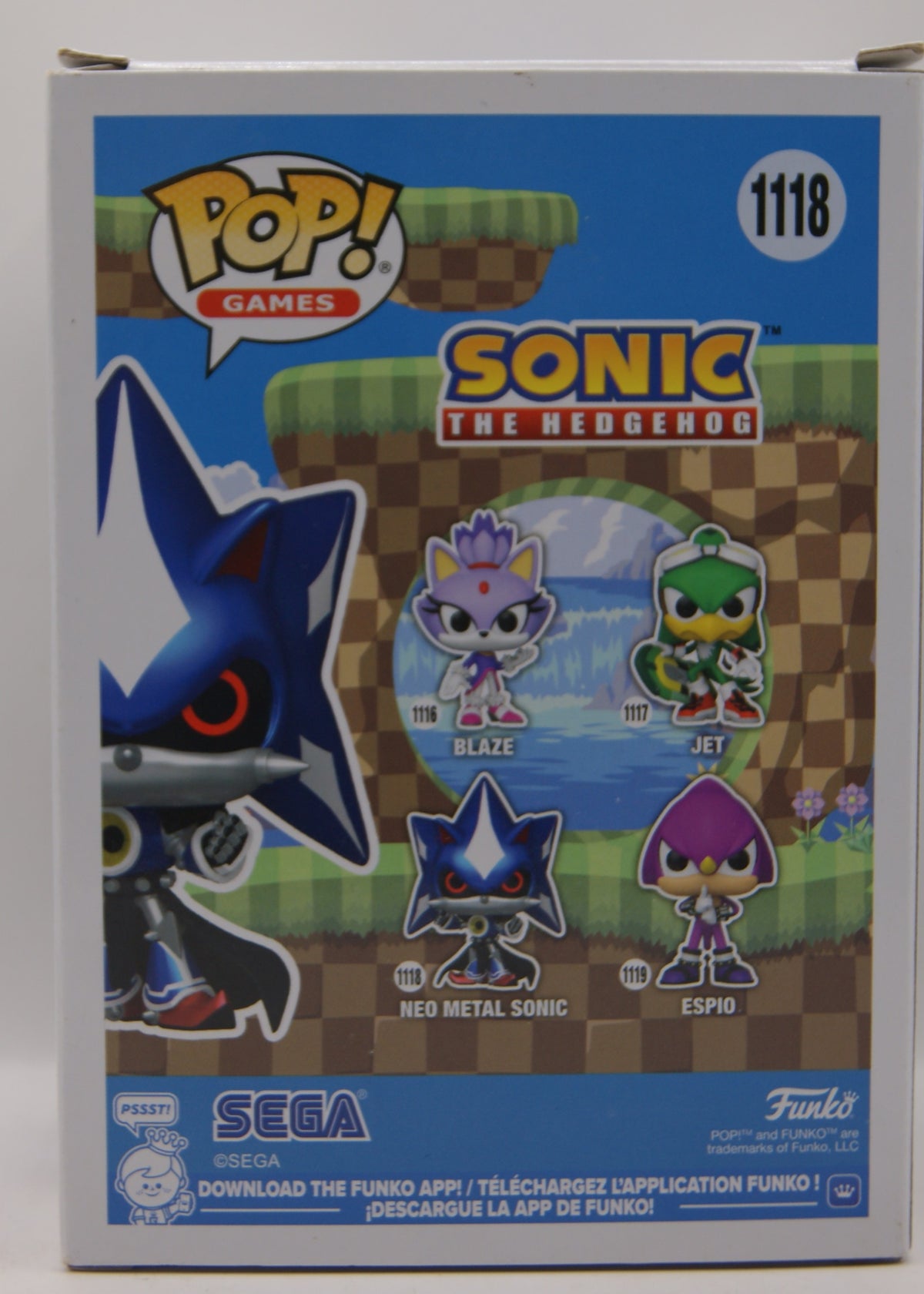 Funko Pop! Games Sonic the Hedgehog Neo Metal Sonic #1118 Metallic OVP