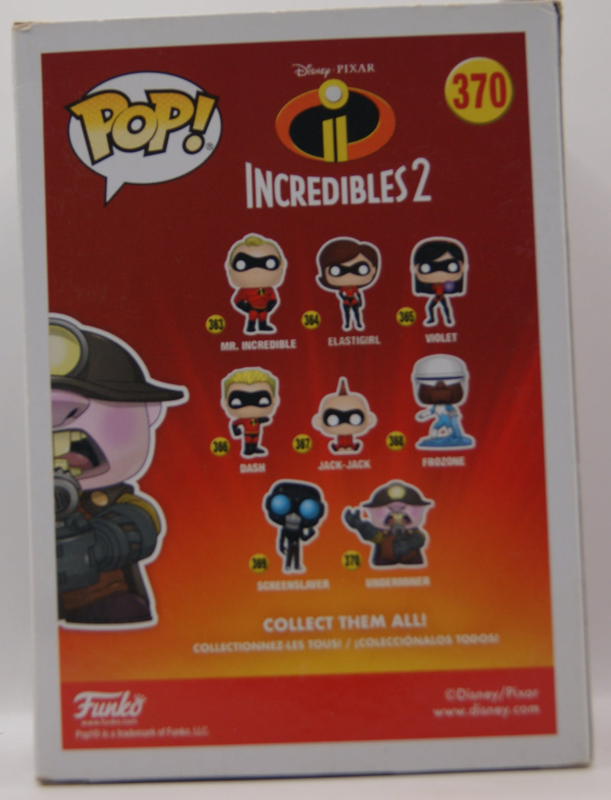 Funko Pop! Disney Pixar Incredibles 2 Underminer #370 Vinyl Figur OVP