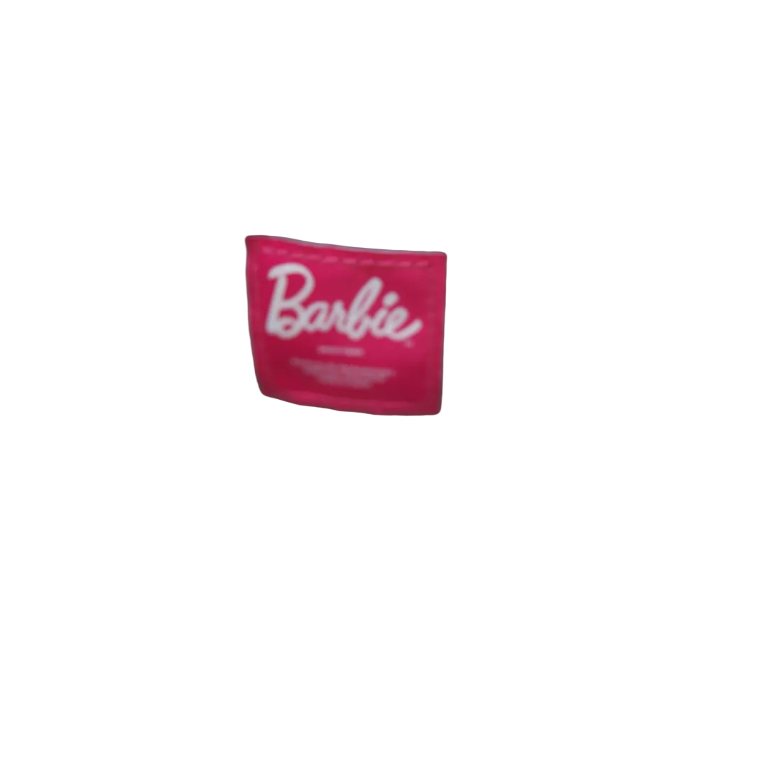 Barbie Damen Handtasche Schultertasche Beige/Creme Roségold Logo Reißverschluss