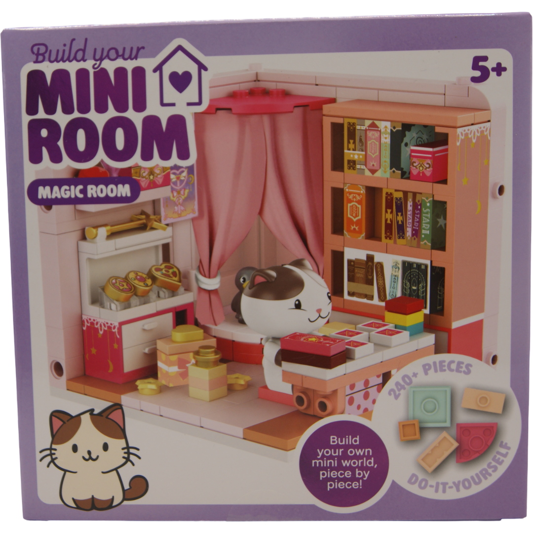 Build Your Mini Room Magic Room 240+ Teile DIY Klemmbausteine Katze Action Neu OVP