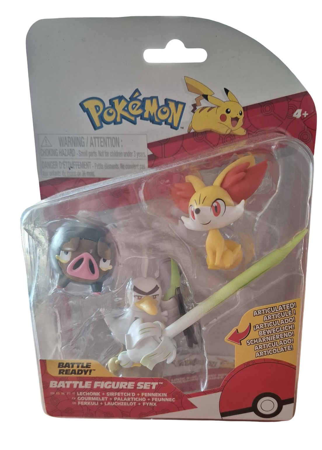 Pokemon Battle Figure Set Fynx Ferkuli Lauchzelot Jazwares 3 Figuren OVP